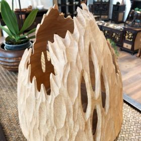 Vase lamp sun from mango wood design eye-catching
