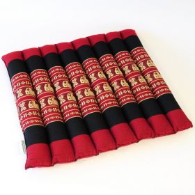 Thai elephant cushion seat cushion 35x35cm red-black with...