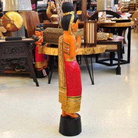 Figure Sawasdee Thai wooden figure decoration...