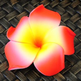 Blüten Kunstblumen Lilawadee Rachawadee rot-gelb 6 Stück