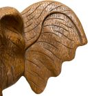 Wandbild Elefant Kopf Holz Thailand 55cm Braun