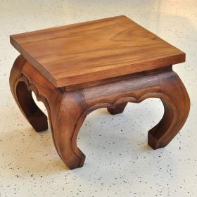 Opium side table solid teak wood 30cm nice brown color