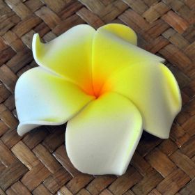 Flowers artificial Thai Lilawadee Rachawadee white yellow 6 pieces saving pack