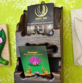 Wall holder for business cards | Real wood card holder