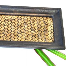 Tablett aus Bambus und Holz dunkel klein 20x13x2cm