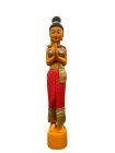 Figure Sawasdee Thailand wooden red 130cm