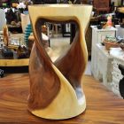 Stool solid twisted wooden chair round 50x30cm living room quality