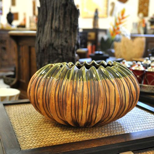 Vase Keramik Design echter Blickfang 30x15cm