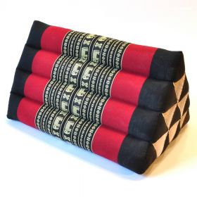 Thai triangle cushion pillow elephant black red 50x35x30cm