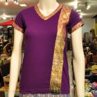 T-Shirt Massagebekleidung Thai Damen Shirt Violett S