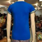 T-shirt massage clothing thai shirt ladies Blue S