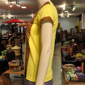 T-shirt massage clothing thai shirt ladies Yellow S