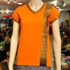 T-shirt massage clothing thai shirt ladies Orange S