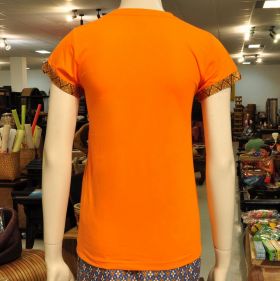 T-shirt massage clothing thai shirt ladies Orange XL