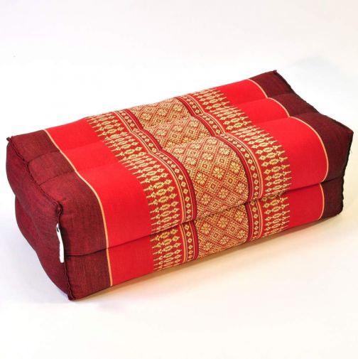 Pillows Thai pillow meditation blossoms short red ruby
