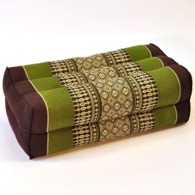 Pillows Thai pillow meditation blossoms short green brown