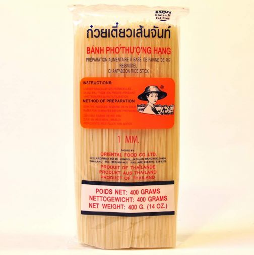 Reis-Sticks Reisnudeln Glutenfrei 400 g 1mm breit