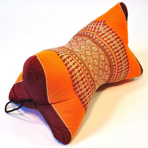 Thai cushion neck pillow star shape blossoms orange