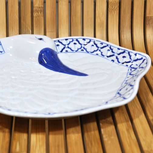 Thailändische Keramik Platte Ente 25x33x5cm