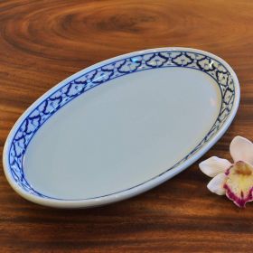 Thai ceramic Plate oval 19,5x32x3cm