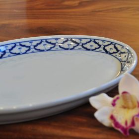 Thai ceramic Plate oval 19,5x32x3cm