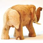 Holz Elefant Thai Deko natur hell 12cm hoch Rüssel oben