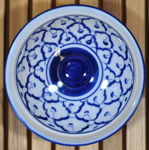 Thai ceramic Bowl with lid 13x13x8cm