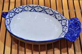 Thailändische Keramik Platte Ananas 15x25x4cm