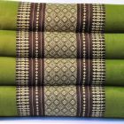 Pillow Thai triangle cushion flowers brown green 50x35x30cm