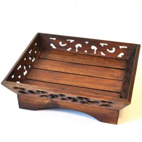 Tray from wood brown 32x27x10cm