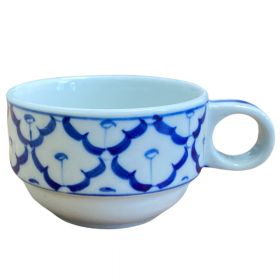 Ceramic coffee cup with saucer 14x14x6cm