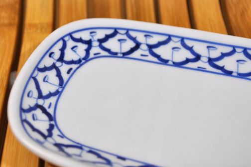 Thai ceramic Plate rectangular 11,5x20x2cm