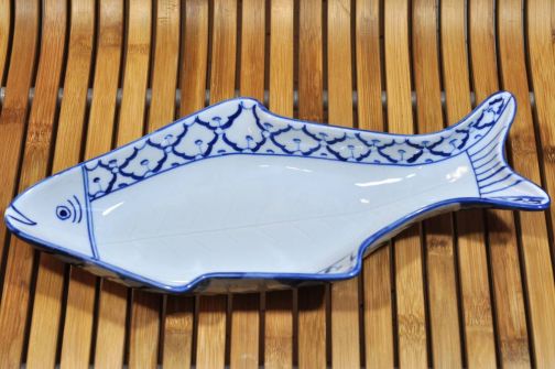 Thai ceramic Fish Plate long 18x39,5x6cm