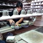 Thailändische Keramik Platte oval 17,5x29,5x3cm