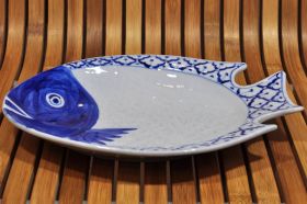 Thai ceramic Plate Fish 23x30x3,5cm
