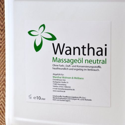 Massageöl neutrales Basis-Öl 10 Liter Kanister