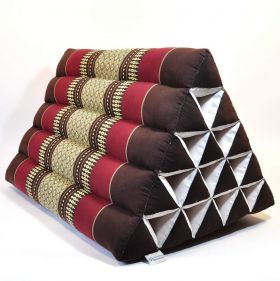 Pillow Thai triangle cushion ruby blossoms 55x40x35cm