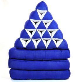 Thai triangle cushion flowers Blue 3 mats XL