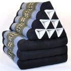 Thai triangle cushion elephants black grey 3 mats L