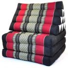 Thai triangle cushion blossoms black red 3 mats size L