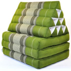 Thai triangle cushion blossoms green 3 mats size L