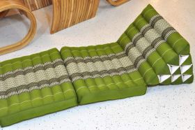 Thai triangle cushion blossoms green 3 mats size L