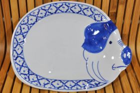 Thai ceramic Plate Pig 25x33x4cm