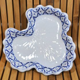 Thai ceramic Plate Leaf 23x23x3,5cm