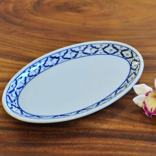 Ceramic Plate oval 14x24x2,5cm