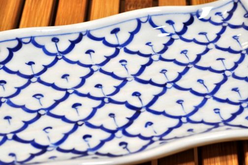 Thai ceramic Plate curved 16x28,5x3,5cm