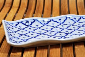 Thai ceramic Plate curved 13x25,5x3cm