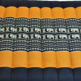 Pillows Thai seat cushion elephants black orange 50x50cm
