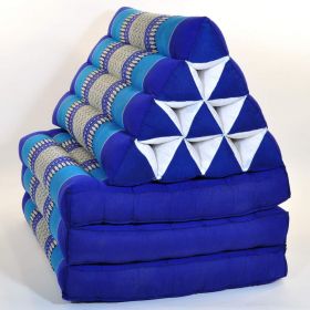 Thai triangle cushion blossoms blue 3 mats size L