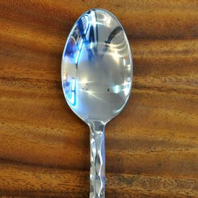 Spoon stainless steel hammered design